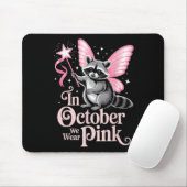 Fairy Raccoon im Oktober tragen wir rosa Brustkreb Mousepad (Mit Mouse)