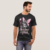 Fairy Raccoon im Oktober tragen wir rosa Brustkreb T-Shirt (Vorne ganz)