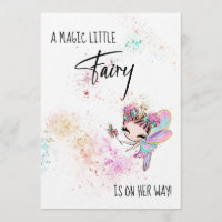 *~* Fairy Rainbow Dust Baby Shower Einladung