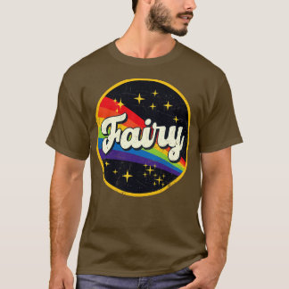 Fairy Rainbow in Space Vintag GrungeStyle T-Shirt