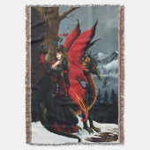 Fairy Red Dragon Fantasy Spring Decke (Vorderseite Vertikal)