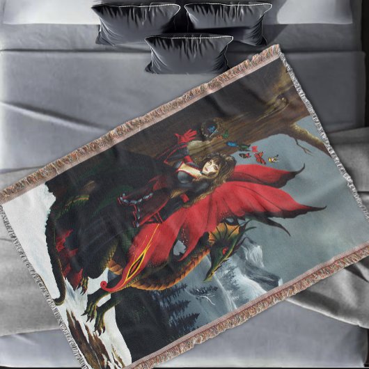 Fairy Red Dragon Fantasy Spring Decke