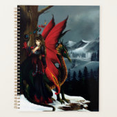 Fairy Red Dragon Fantasy Spring Planer (Vorderseite)