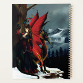 Fairy Red Dragon Fantasy Spring Planer (Rückseite)