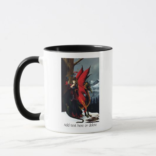 Fairy Red Dragon Fantasy Spring Tasse (Links)
