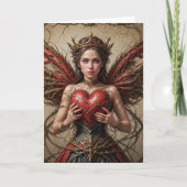 Fairy Red Heart Brambles Karte (Vorderseite)