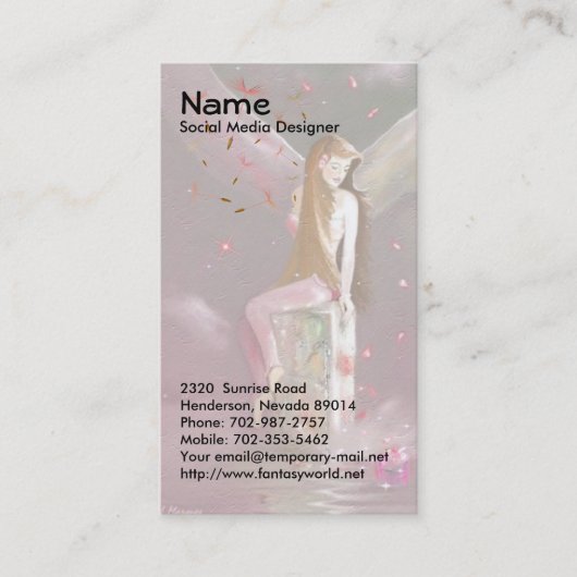 Fairy, Reflektierende Visitenkarte (Vorderseite)