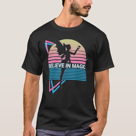Fairy Retro Believe In Magic T-Shirt (Vorderseite)