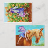 Fairy Rider doppelseitige Akeo-Printwerbung Visitenkarte (Vorne/Hinten)