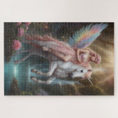 Fairy Riding a Unicorn Puzzle (Horizontal)