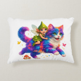 Fairy Riding Colorful Cat T-Shirt – Cute FaT-shirt Dekokissen