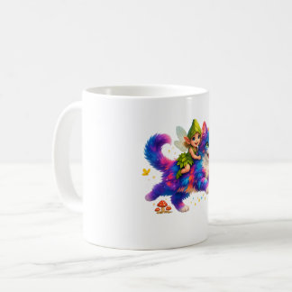 Fairy Riding Colorful Cat T-Shirt – Cute FaT-shirt Kaffeetasse