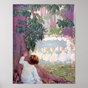 Fairy Ring Dance Vintage Fee Kunst Poster