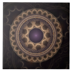 Fairy Round Fraktal Dunkle Fantasie Fliese