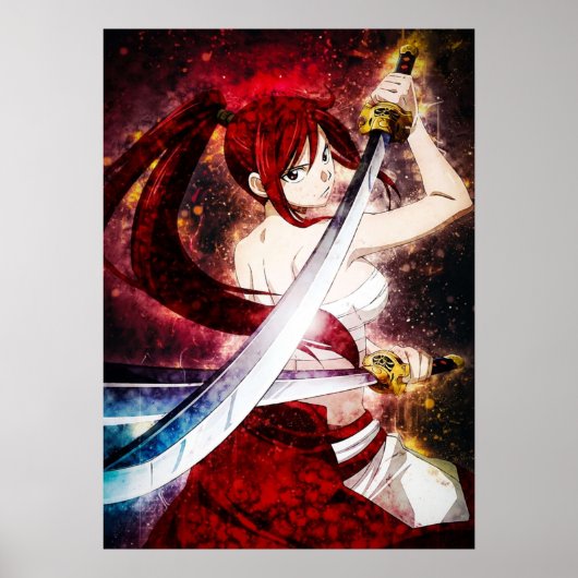 Fairy Schwanz Erza Scarlet Poster (Vorne)