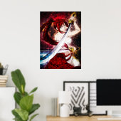 Fairy Schwanz Erza Scarlet Poster (Heimbüro)