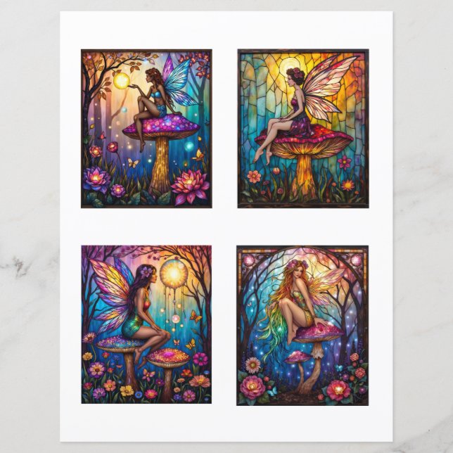 Fairy Scrapbook Junk Journal Collage Paper (Vorderseite)