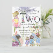 Fairy Second Birthday Einladung (Stehend Vorderseite)