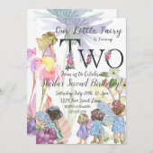 Fairy Second Birthday Einladung (Vorne/Hinten)