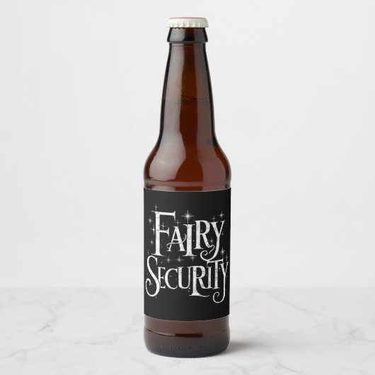 Fairy Security Funny Halloween-Kostüm Bierflaschenetikett (Vorderseite)