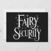 Fairy Security Funny Halloween-Kostüm Einladung (Vorderseite)