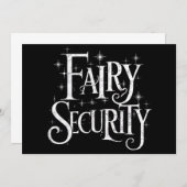 Fairy Security Funny Halloween-Kostüm Einladung (Vorne/Hinten)
