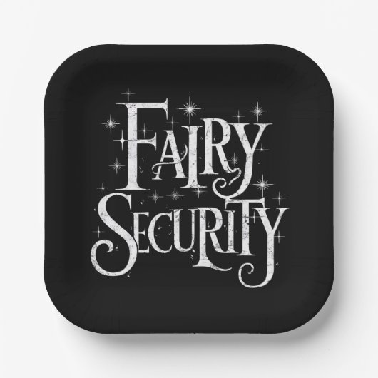 Fairy Security Funny Halloween-Kostüm Pappteller (Vorderseite)