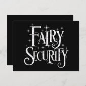 Fairy Security Funny Halloween-Kostüm Postkarte (Vorne/Hinten)
