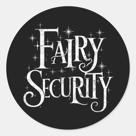 Fairy Security Funny Halloween-Kostüm Runder Aufkleber (Vorderseite)