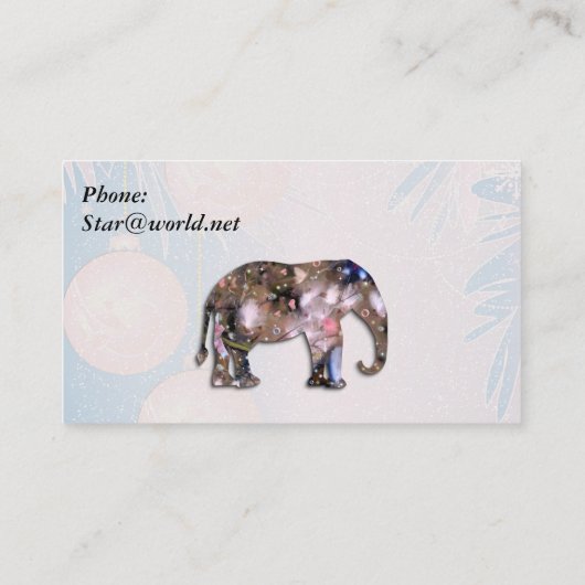 Fairy Seeds Elephant Visitenkarte (Rückseite)
