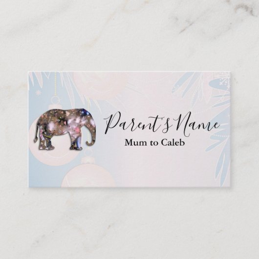 Fairy Seeds Elephant Visitenkarte (Vorderseite)