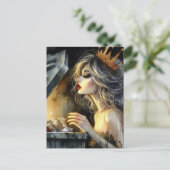 Fairy sieht sich ein Dumpster an Postkarte (Stehend Vorderseite)