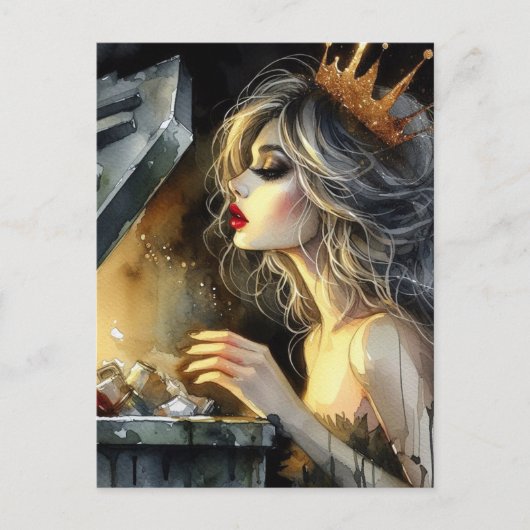 Fairy sieht sich ein Dumpster an Postkarte (Vorderseite)