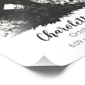 Fairy Silhouette | Birth Stats Poster (Ecke)