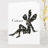 Fairy Silhouette Thunder_Cove Karte (Gelbe Blume)