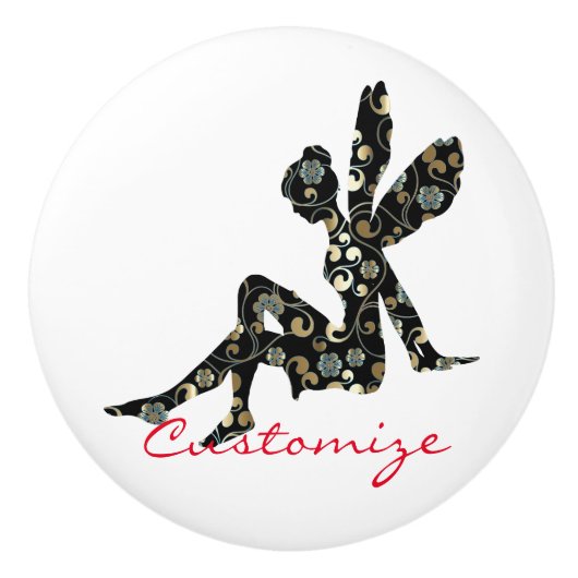 Fairy Silhouette Thunder_Cove Keramikknauf (Vorderseite)