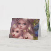 Fairy Sisters Unter den Blume im Wald Karte (Vorderseite)
