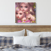 Fairy Sisters Unter den Blume im Wald Leinwanddruck (Insitu (Schlafzimmer))