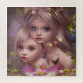Fairy Sisters Unter den Blume im Wald Puzzle (Vertikal)