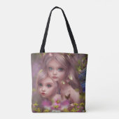 Fairy Sisters Unter den Blume im Wald Tasche (Rückseite)