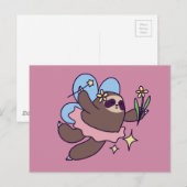 Fairy Sloth Postkarte (Vorne/Hinten)