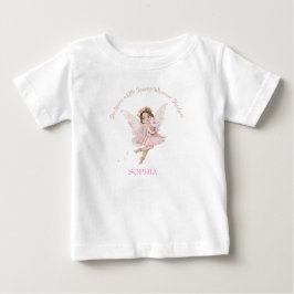 Fairy Sparkle Dark Hair Niedlich Pink Baby T - Shi T-shirt