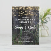 Fairy Sparkle Lights in der Verlobung Forest Einladung (Stehend Vorderseite)
