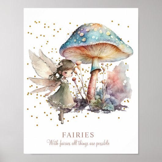 Fairy Sprichwort Girl's Room Poster (Vorne)