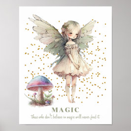 Fairy Sprichwort Magic Girl's Room Poster