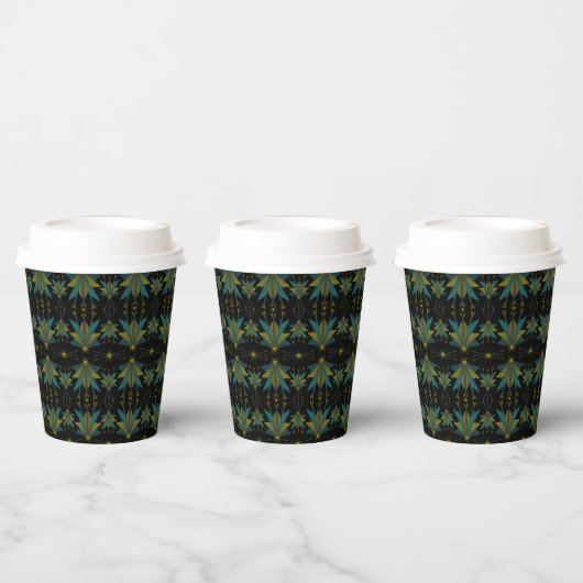 Fairy Stars Black Paper Cups Pappbecher (Multi)