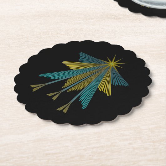 Fairy Stars Black Paper Untersetzer (angewinkelt)