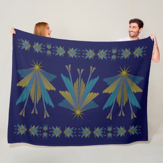 Fairy Stars Large Navy Fleece Blanket (Beispiel)