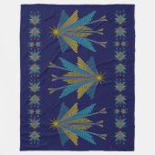 Fairy Stars Large Navy Fleece Blanket (Vorderseite)
