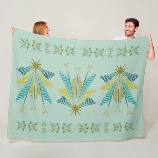 Fairy Stars Large Pistachio Fleece Blanket (Beispiel)